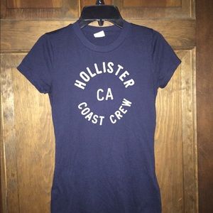 Navy blue Hollister CA coast crew Graphic Tee